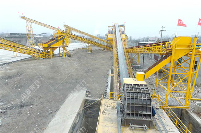 單段錘式破碎機生產線