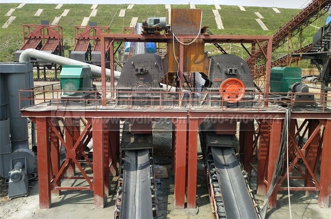 日產(chǎn)5000噸碎石機使用現(xiàn)場