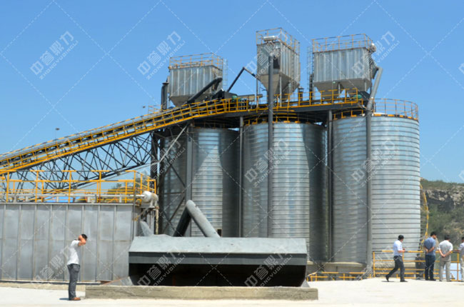 河北邢臺臨城中聯水泥石料生產線成品料倉