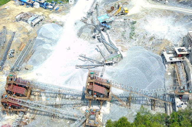 日產萬噸砂石料破碎篩分生產線