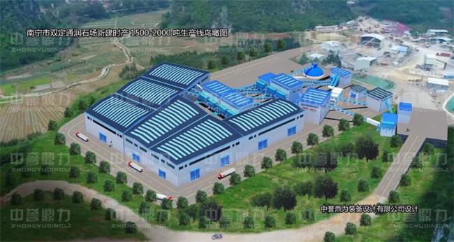 采石場生產(chǎn)線鳥瞰圖